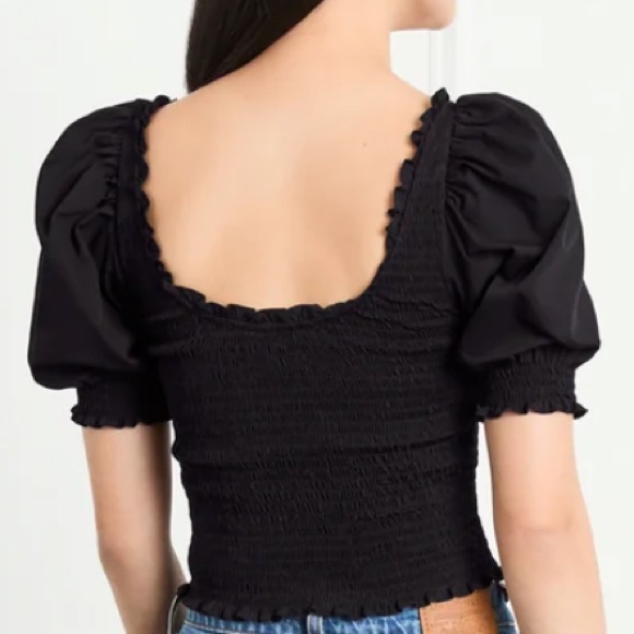 Hill House The Aiko Nap Top Black Smocked XXL New with Tags - Picture 4 of 14